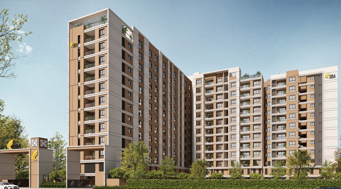 DRA Astra-Premium high-rise apartments in Chennai with modern design, spacious balconies, and serene green spaces.