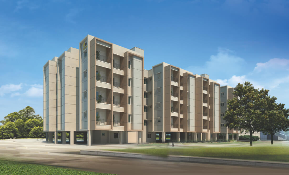 Front Elevation of DRA Urbania Flats in Avadi Chennai